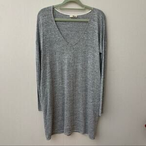 Wilfred Free Aritzia Gray Oversized Slouchy Mini Dress With Pockets
